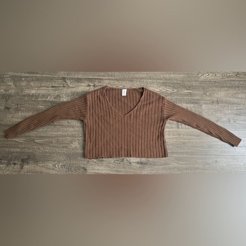 brown sweater!